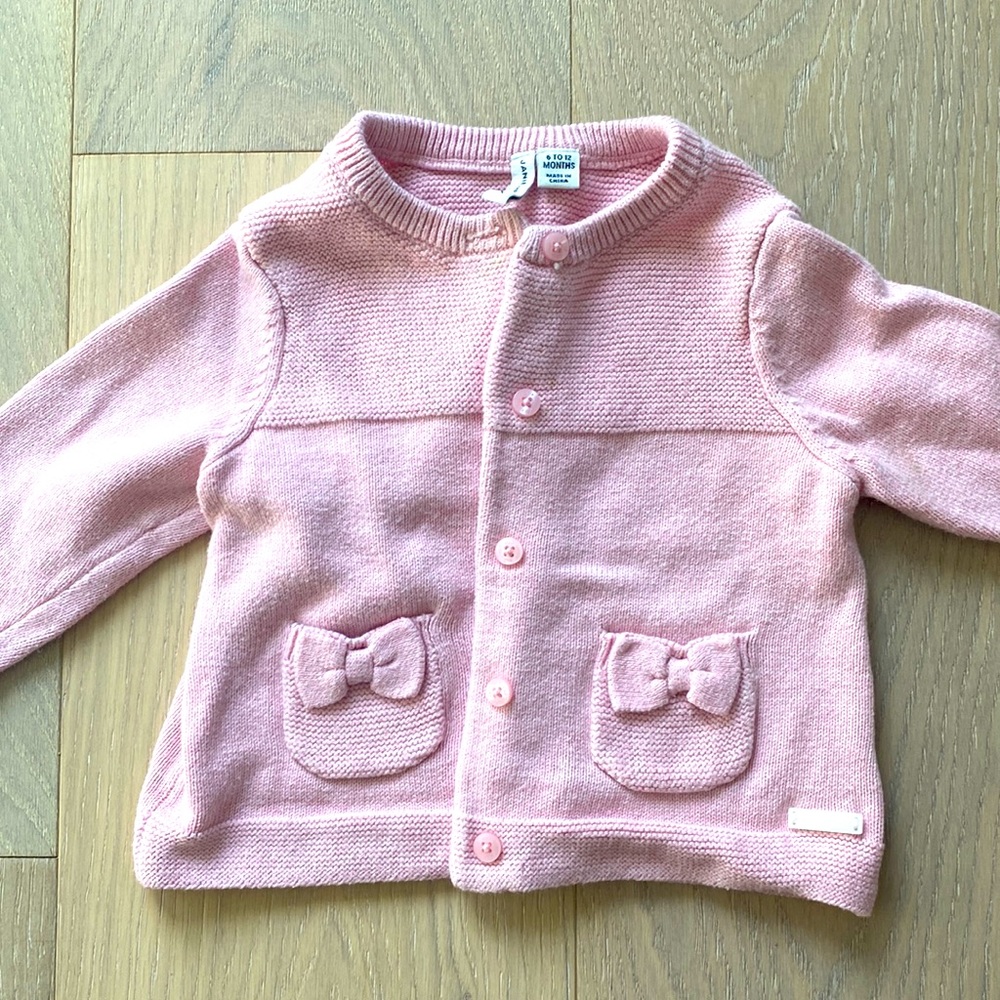 Janie and Jack pink cardigan sweater